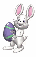 Gif animé Pâques lapin oeuf